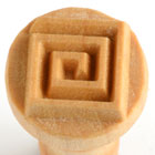 MKM Spiral Square 2.5cm wood stamp